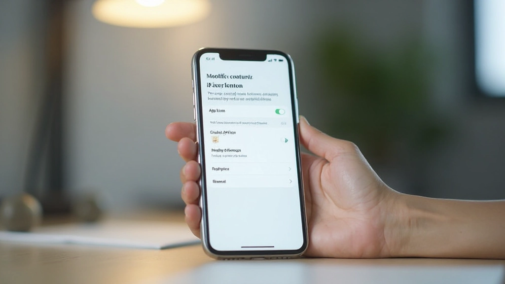 Smartphone resting on desk showing app notification limits and downtime schedule settings